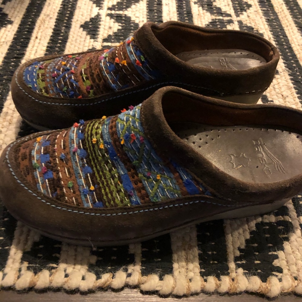 Danskos with boho pattern